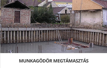 Munkagödör megtámasztás